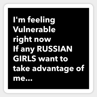 I Love Russian Girls Funny Vulnerable RN Sticker